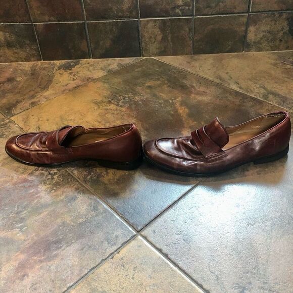 Aldo Men’s Slip-on Brown Round Toe Penny Loafer Size 10 - Picture 2 of 10